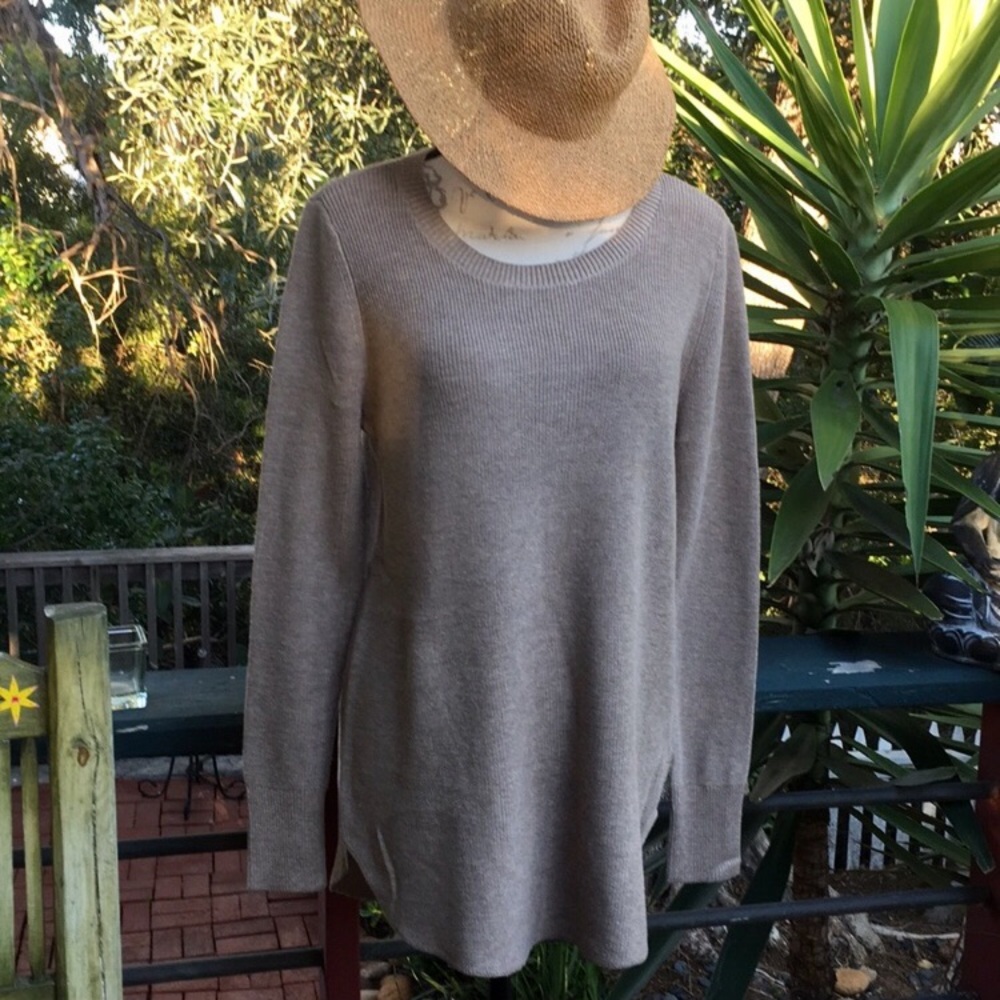 New! Taupe Long Knit Sweater - Picture 3 of 6